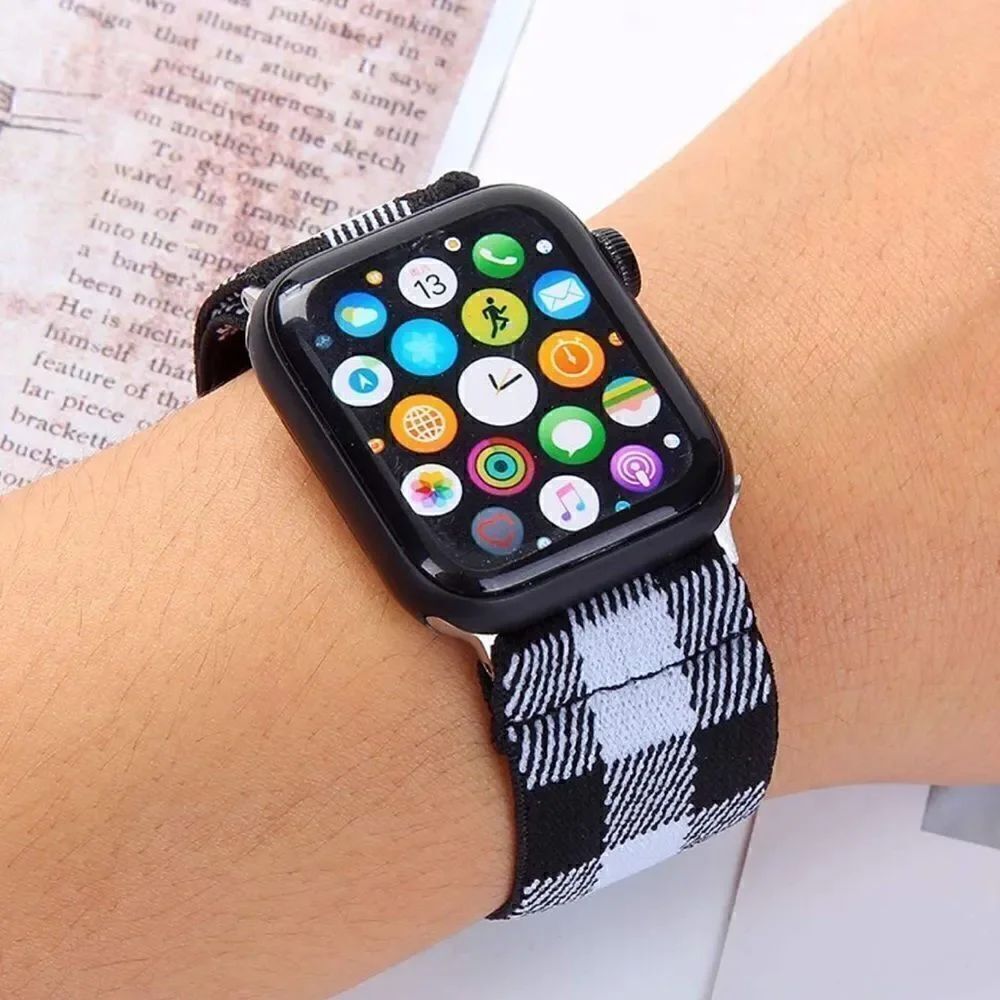 Checkered Stretchy Loop Band for Apple Watch